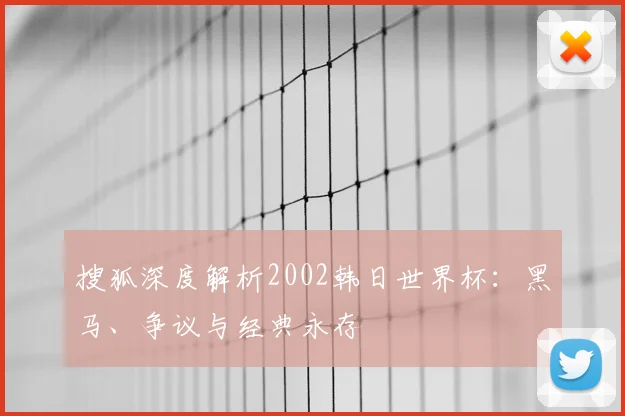 搜狐深度解析2002韩日世界杯：黑马、争议与经典永存